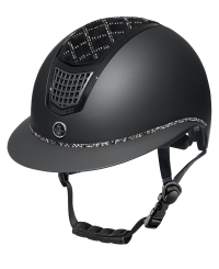 Fair Play Reithelm Quantinum Spotlight Matt Silver Wide Vizor schwarz 