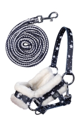 HKM Halfter und Strick Hobby Horsing navy mit Sternenmuster 