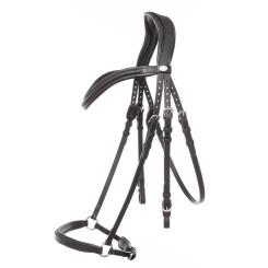 Kavalkade Trense geöltes Leder "Everana"  hannoversches Reithalfter, schwarz 