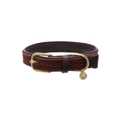 KENTUCKY Dogwear Hundehalsband Nylon geflochten bordeaux 