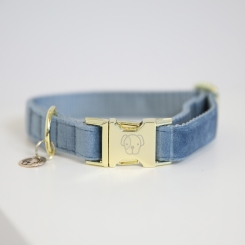 KENTUCKY Dogwear Hundehalsband Velvet light blue 
