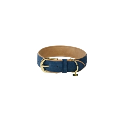 KENTUCKY Dogwear Hundehalsband Vegan Leder navy/beige 