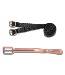 WALDHAUSEN Sporen-Set mit Perlonriemen roségold 20 mm 