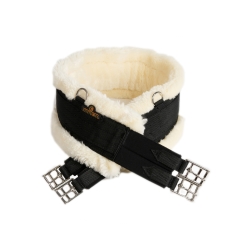 KENTUCKY Lammfell Sattelgurt schwarz 