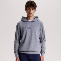 HILFIGER Hoodie Herren WILLIAMSBURG GRAPHIC GREY MELANGE (HW 24) 