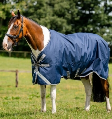 HORSEWARE Amigo 1200D Turnout 100g Navy/Titanium Grey & Silver 
