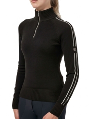 Equestrian Stockholm Damen Pullover Knitted Zip Top Black (Winter 2026) 