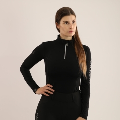 CARUBINA Damen Zipshirt CAPORTO WINTER SCHWARZ 
