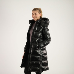 CARUBINA Damen Mantel CAVALERIE, BLACK SHINY 