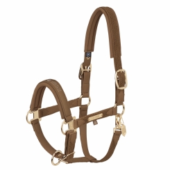 ESKADRON Halfter FAUX LEATHER DOUBLE PIN PLAIT almond (HERITAGE Horse 2024) 