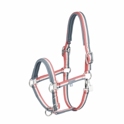 ESKADRON Halfter DOUBLE PIN steel blue-greige-coral blossom (Classic Sports Horse FS 2025) 