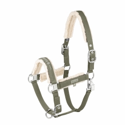 ESKADRON Halfter DENIM DOUBLE PIN TEDDYFLEECE dusty olive (Classic Sports Horse FS 2025) 