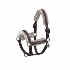 ESKADRON Halfter DOUBLE PIN GIRTH FAUXFUR teak brown (Platinum 2024) 