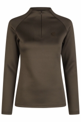 ESKADRON Damen-Shirt HALF-ZIP SHIRT teak brown (Platinum 2024) 