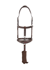 Erreplus Halfter mit Strick dunkelbraun 