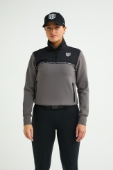 MAYA DELOREZ Damen Sweatshirt Half Zip Gray 