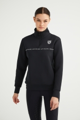 MAYA DELOREZ Damen Sweatshirt Half Zip Black 