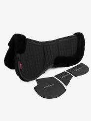 LeMieux Sattelkissen Merino + Pro Sorb 3 Pocket Half Pad Black/Black 