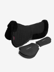LeMieux Sattelkissen Merino + Pro Sorb 2 Pocket Half Pad Black/Black 