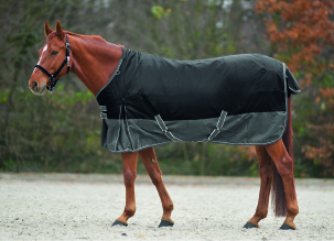 WALDHAUSEN IVR Star Outdoordecke mit Fleecefutter schwarz/asphalt 