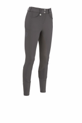 PIKEUR Damen Reithose Ceelina Grid TexLeather Fullseat Highwaist Basalt Grey (H/W 2026/2027) 