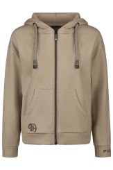 PIKEUR Damen Zip Rip Hoodie Oversize Sweatjacke Athleisure Mocca Cream (H/W 2026/2027) 