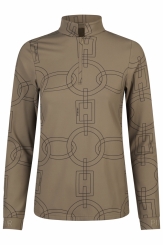 PIKEUR Damen Zipshirt ZIP SHIRT 8284 slate brown (Selection HW 2025) 