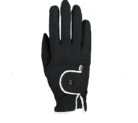 Roeckl Reithandschuh LONA schwarz/weiß 