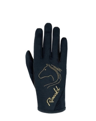 Roeckl Reithandschuh TRYON schwarz/gold 