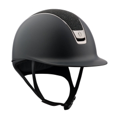 Samshield Reithelm Shadowmatt 2.0, Top Crystal Fabric Black, Trim + Blason Black Chrome, BLACK 
