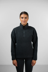 MAYA DELOREZ Unisex Sweatshirt Teddy Halfzip Black 