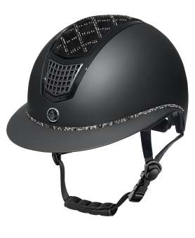 Fair Play Reithelm Quantinum Spotlight Matt Silver Wide Vizor schwarz 