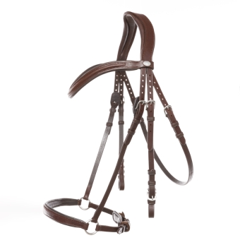 Kavalkade Trense geöltes Leder "Everana"  hannoversches Reithalfter, braun 