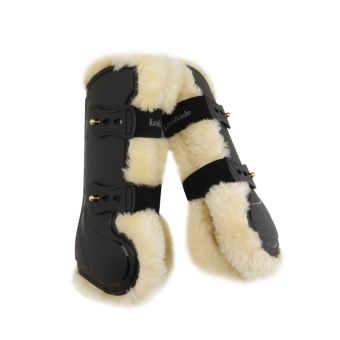 Kavalkade Hartschalen-Gamaschen "Compete 'n Wool"-Kunstfell, schwarz/beige 