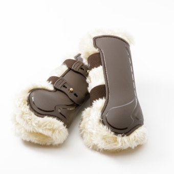 Kavalkade Hartschalen-Gamaschen "Compete 'n Wool"-Kunstfell, braun/beige 