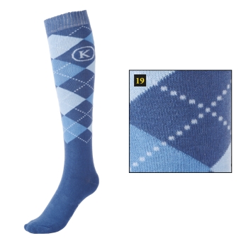 Kavalkade Kniestrümpfe "KavalSocks", jeans/hellblau-mittelblau/grau 