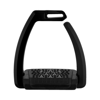 SPRENGER Aero-Steigbügel mit Spikes schwarz eloxiert - 120 mm Trittweite 