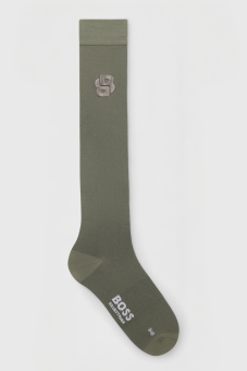 BOSS Equestrian Kniestrümpfe DAVINA SOCKS DOUBLE B TEALEAF H/W 2026/2027 
