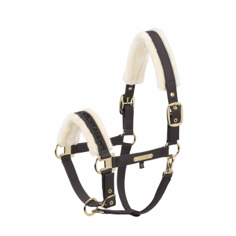 ESKADRON Halfter FAUX LEATHER JEWEL FF DOUBLE PIN black truffle (HERITAGE Horse & Fanatics 2025/2026) 