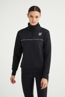 MAYA DELOREZ Damen Sweatshirt Half Zip Black 