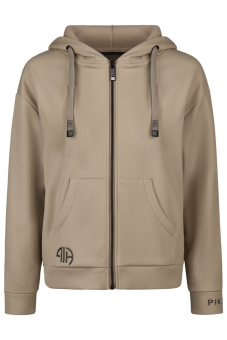 PIKEUR Damen Zip Rip Hoodie Oversize Sweatjacke Athleisure Mocca Cream (H/W 2026/2027) 