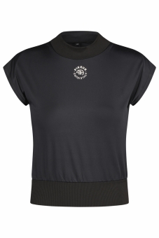 PIKEUR Damen Cropped-Shirt 7219 schwarz (Athleisure FS 2025) 